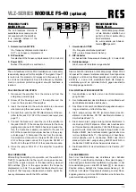 Preview for 15 page of RCS AUDIO-SYSTEMS VLZ Series Operating Instructions Manual