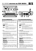 Preview for 19 page of RCS AUDIO-SYSTEMS VLZ Series Operating Instructions Manual