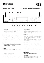 Preview for 3 page of RCS AM-201 CD Operating Instructions Manual