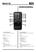 Preview for 5 page of RCS AM-201 CD Operating Instructions Manual