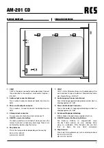 Preview for 7 page of RCS AM-201 CD Operating Instructions Manual