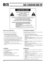 Preview for 2 page of RCS BA-120 CP Manual