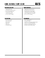 Preview for 3 page of RCS CDP-10M Operating Instructions Manual