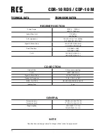 Preview for 10 page of RCS CDP-10M Operating Instructions Manual