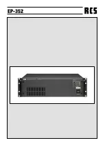 Предварительный просмотр 1 страницы RCS EP-352 Manual