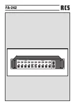 Preview for 1 page of RCS FA-242 Manual