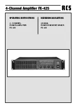 Предварительный просмотр 1 страницы RCS FX-425 Operating Instructions Manual