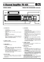 Preview for 3 page of RCS FX-425 Operating Instructions Manual