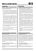 Preview for 3 page of RCS MSC-1000 Operating Instructions Manual