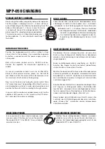 Preview for 3 page of RCS PP-050 Operating Instructions Manual