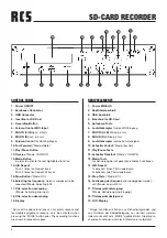 Preview for 4 page of RCS SD-200?USB Operating Instructions Manual