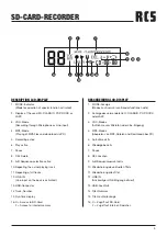 Preview for 5 page of RCS SD-200?USB Operating Instructions Manual