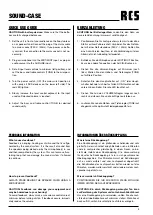 Preview for 3 page of RCS SOUND-CASE SC-050 Operating Instructions Manual