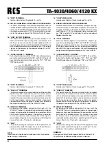 Предварительный просмотр 6 страницы RCS TA-4030 KX Manual