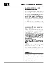 Preview for 8 page of RCS UR-416 Operating Instructions Manual