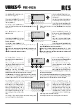 Preview for 15 page of RCS Vares PSC-012A Operating Instructions Manual