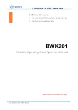 Предварительный просмотр 1 страницы RD BWK201 Operation Manual