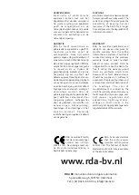 Preview for 20 page of RDA mini 868 Assembly And Operating Manual