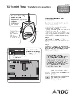 Preview for 1 page of RDC TX-7serial Pima Installation Instructions