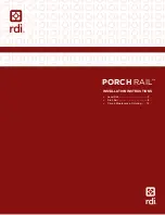 Предварительный просмотр 1 страницы RDI PORCH RAIL Installation Instructions Manual