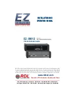 Предварительный просмотр 1 страницы RDL EZ-VM12 Installation And Operation Manual