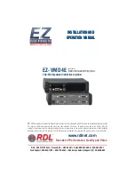 RDL EZ-VMD4E Installation And Operation Manual предпросмотр