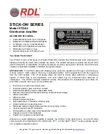 RDL STICK-ON ST-DA3 Manual предпросмотр