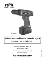 Preview for 1 page of RDM Pro 70007 Operating Instructions Manual