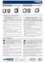 Preview for 4 page of RDZ 1057230 Technical Sheet