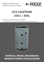 RDZ ACS SANITANK 200 L Technical And Installation Manual предпросмотр