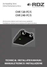 Preview for 1 page of RDZ CHR 120-FC/S Technical Installation Manual