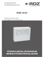 RDZ RNW 204-I Technical And Installation Manual предпросмотр