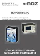 RDZ SILAVENT HRX-PC Technical Installation Manual preview