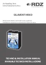 RDZ SILAVENT HRXD Technical Installation Manual preview