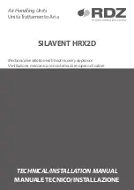 Preview for 1 page of RDZ SILVENT HRX2D Technical Installation Manual