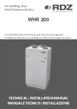 RDZ WHR 200 Technical Installation Manual preview