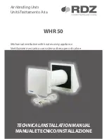 RDZ WHR 50 Technical Installation Manual предпросмотр