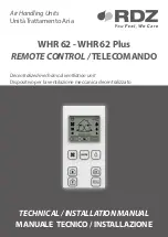 RDZ WHR 62 Plus Technical Installation Manual предпросмотр