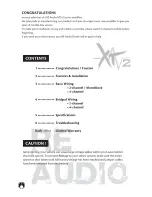 Предварительный просмотр 2 страницы RE Audio XT 2 Series Owner'S Manual & Installation Manual