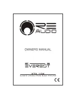 Предварительный просмотр 1 страницы RE Audio XTX 10K Owner'S Manual