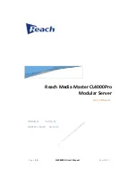 Preview for 1 page of Reach Media Master CL4000Pro User Manual