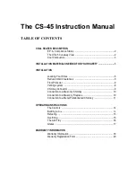 Preview for 2 page of Reading Stove Company MAHANTONGO CS-45 Owner'S Manual