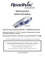 Preview for 1 page of ReadiVac Storm RH1000 Instruction Manual