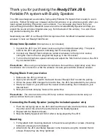 Preview for 2 page of Ready2Talk JB 6 Operation Manual