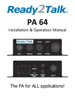 Preview for 1 page of Ready2Talk PA 64 Installation & Operation Manual