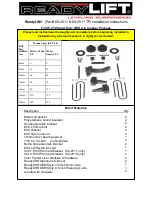 Предварительный просмотр 2 страницы ReadyLift 69-2511 Installation Instructions Manual