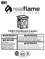 Real Flame 1726LP Farmhouse Column Owner'S Manual preview