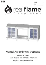 Real Flame 2770E-W Assembly Instructions Manual предпросмотр