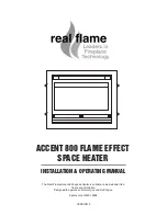 Предварительный просмотр 1 страницы Real Flame ACCENT 800 Installation & Operating Manual