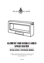 Real Flame ELEMENT 1800 DOUBLE SIDED Installation & Operating Manual preview